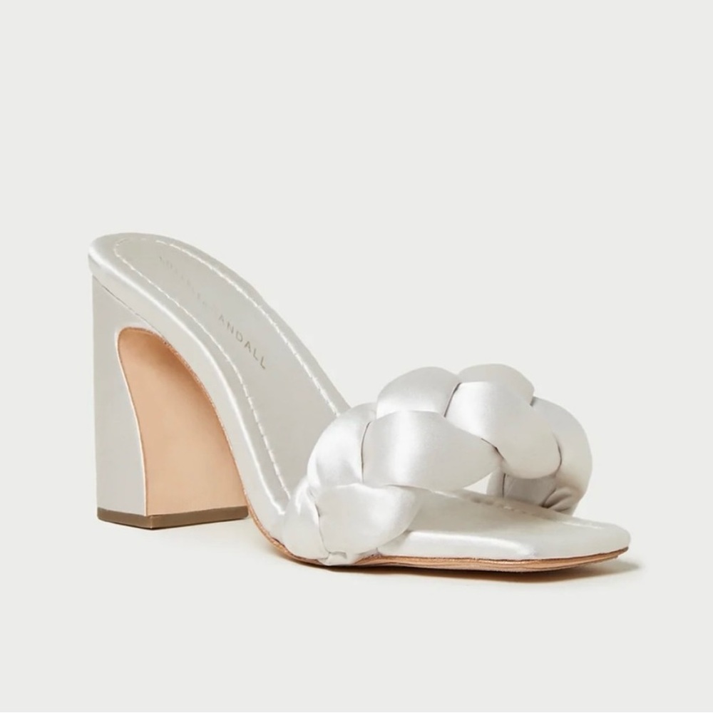 Loeffler Randall Silver Braided Heels